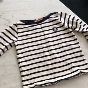 Petit Bateau Unisex Breton Top In Thick Jersey